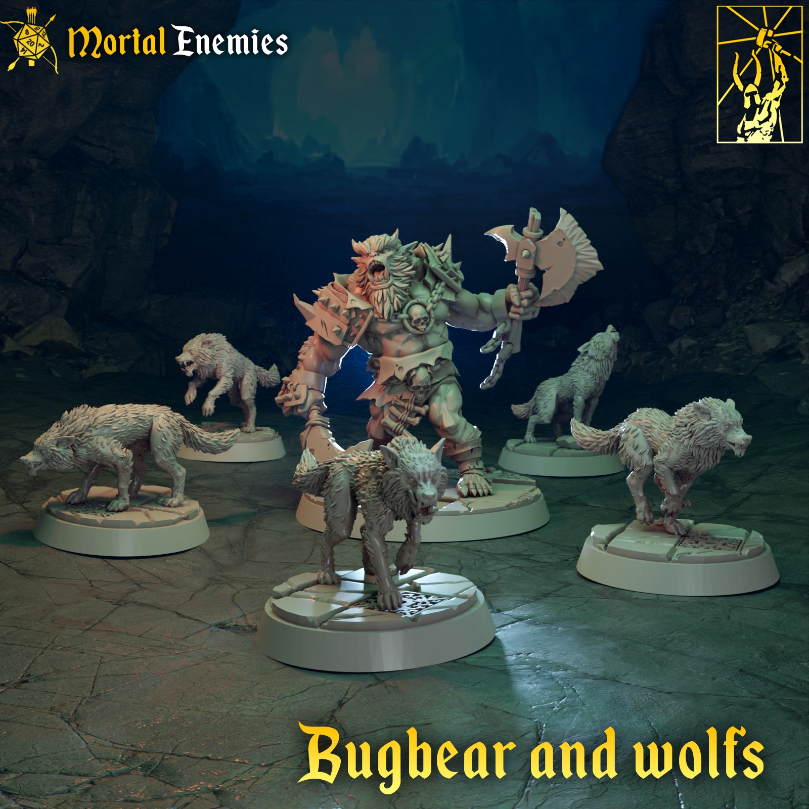 Titan-Forge – Mortal Enemies Set 3 – Bugbear & Wolves