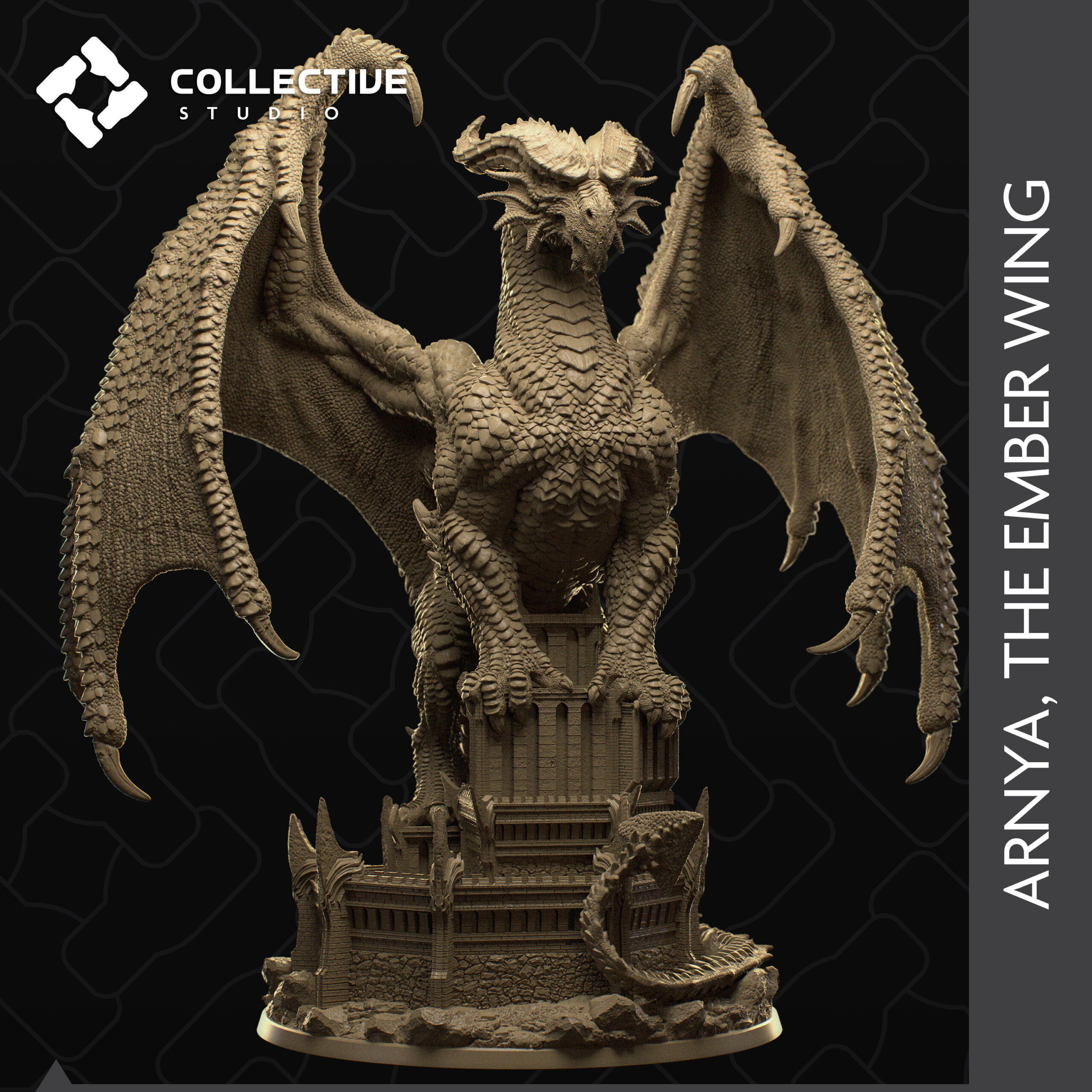 Collective Studio – Arnya the Ember Wing – Gargantuan Red Dragon