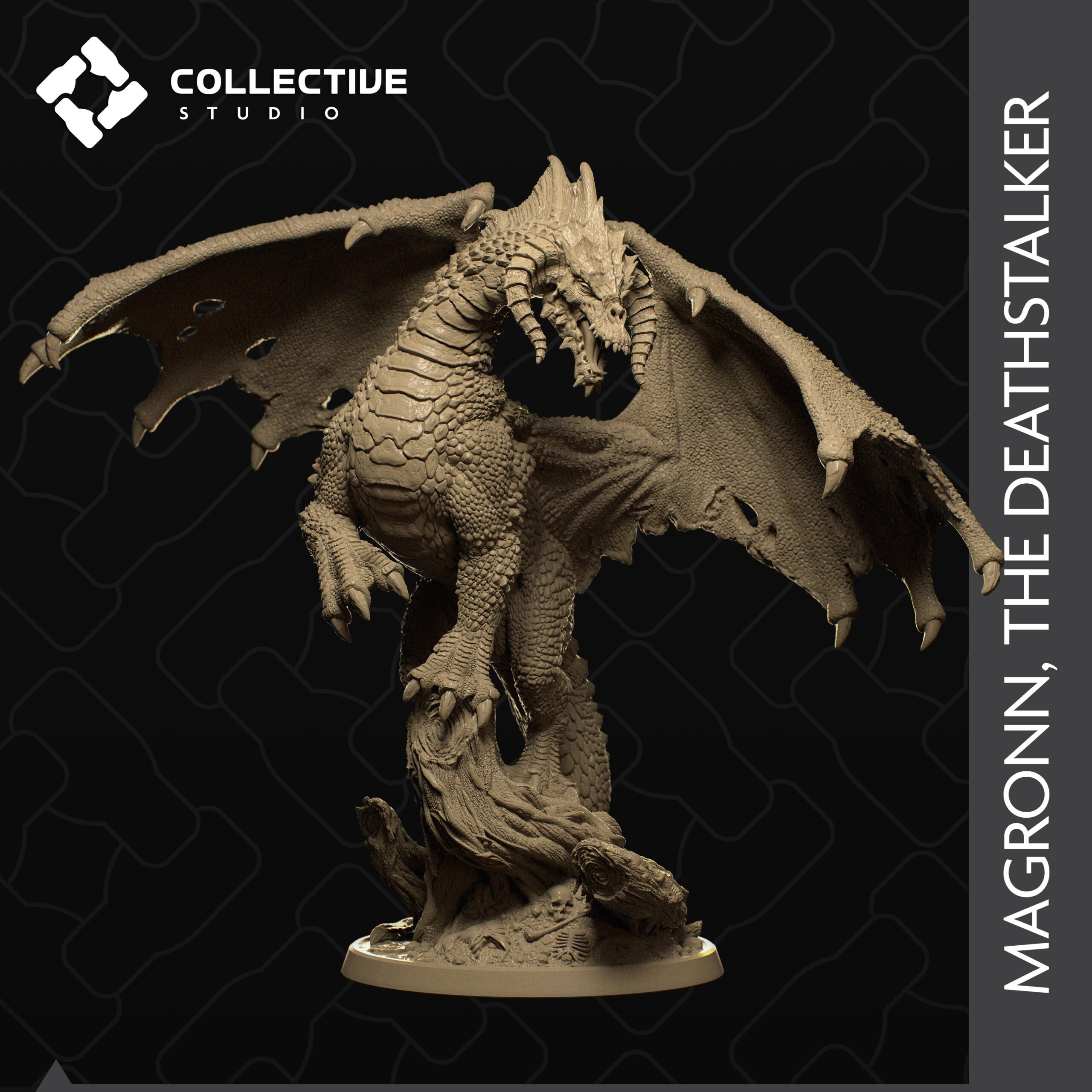 Collective Studio – Magronn the Deathstalker – Large Black Dragon