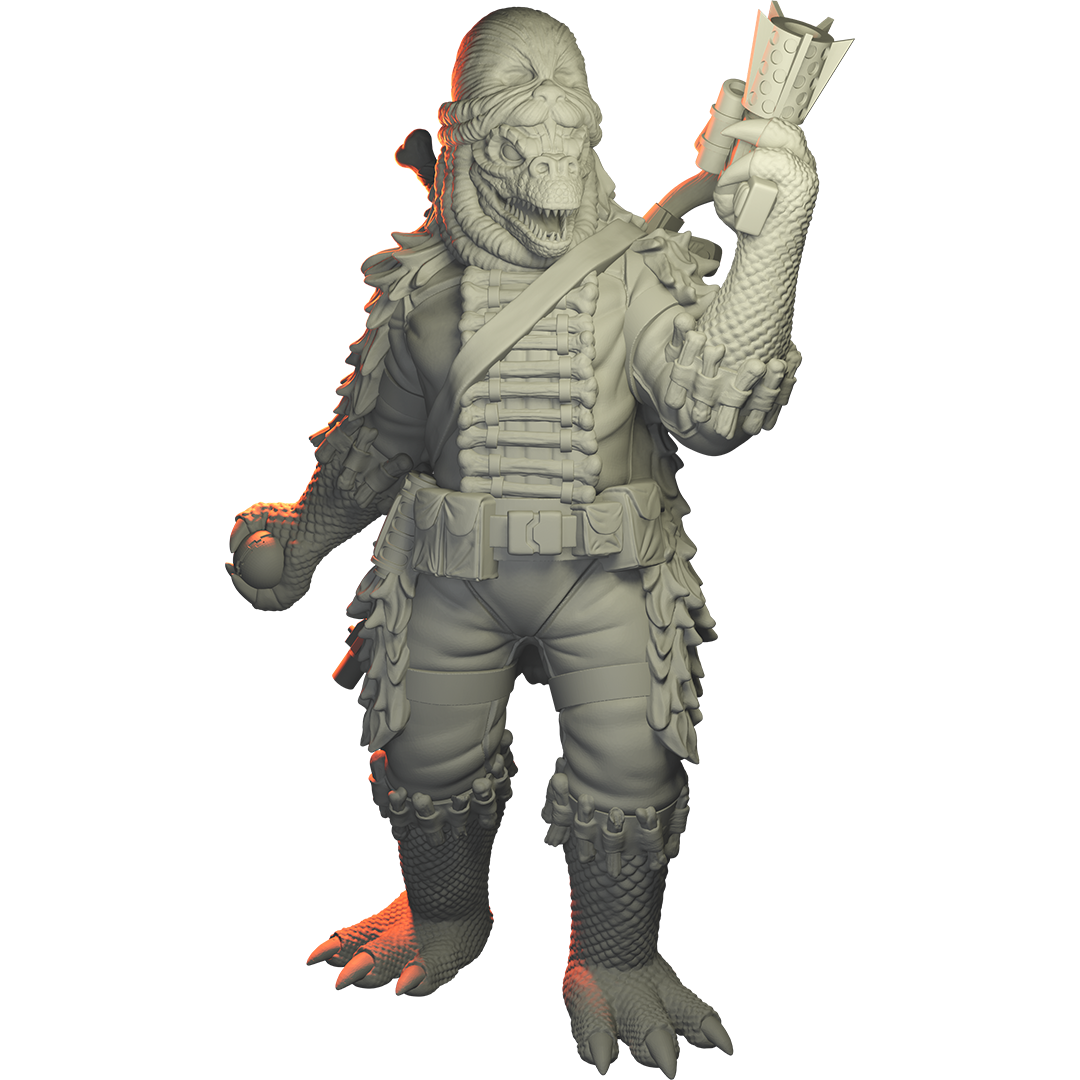 Foe Figures – Lizard Hunter with Grenade