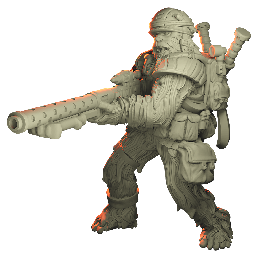 Squamous Miniatures – Indigenous Jungle Guerrillas, Pose 3