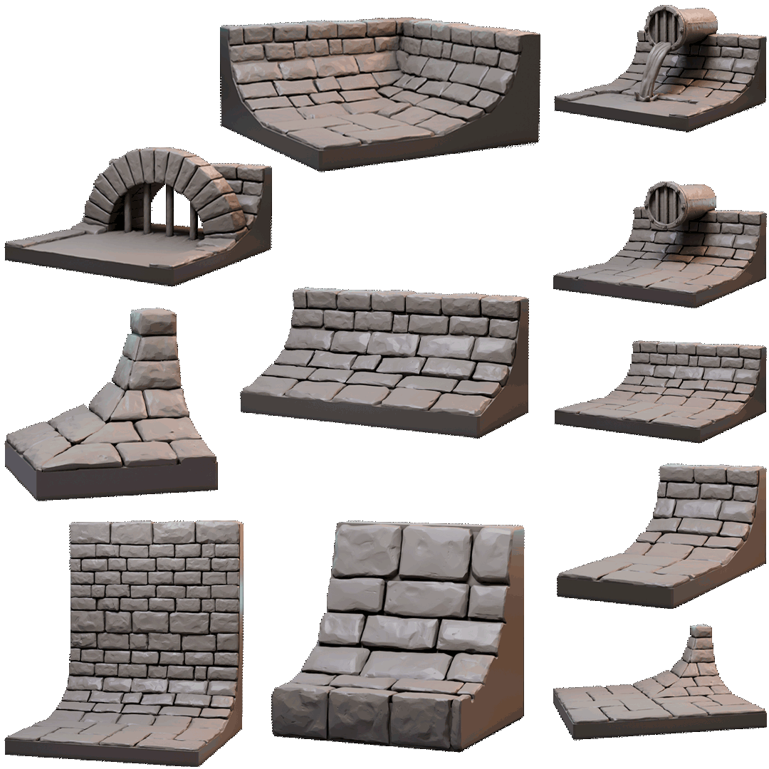 Loot Studios – Modular Sewer Walls